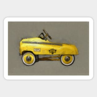 Taxi Cab Pedal Car Sticker